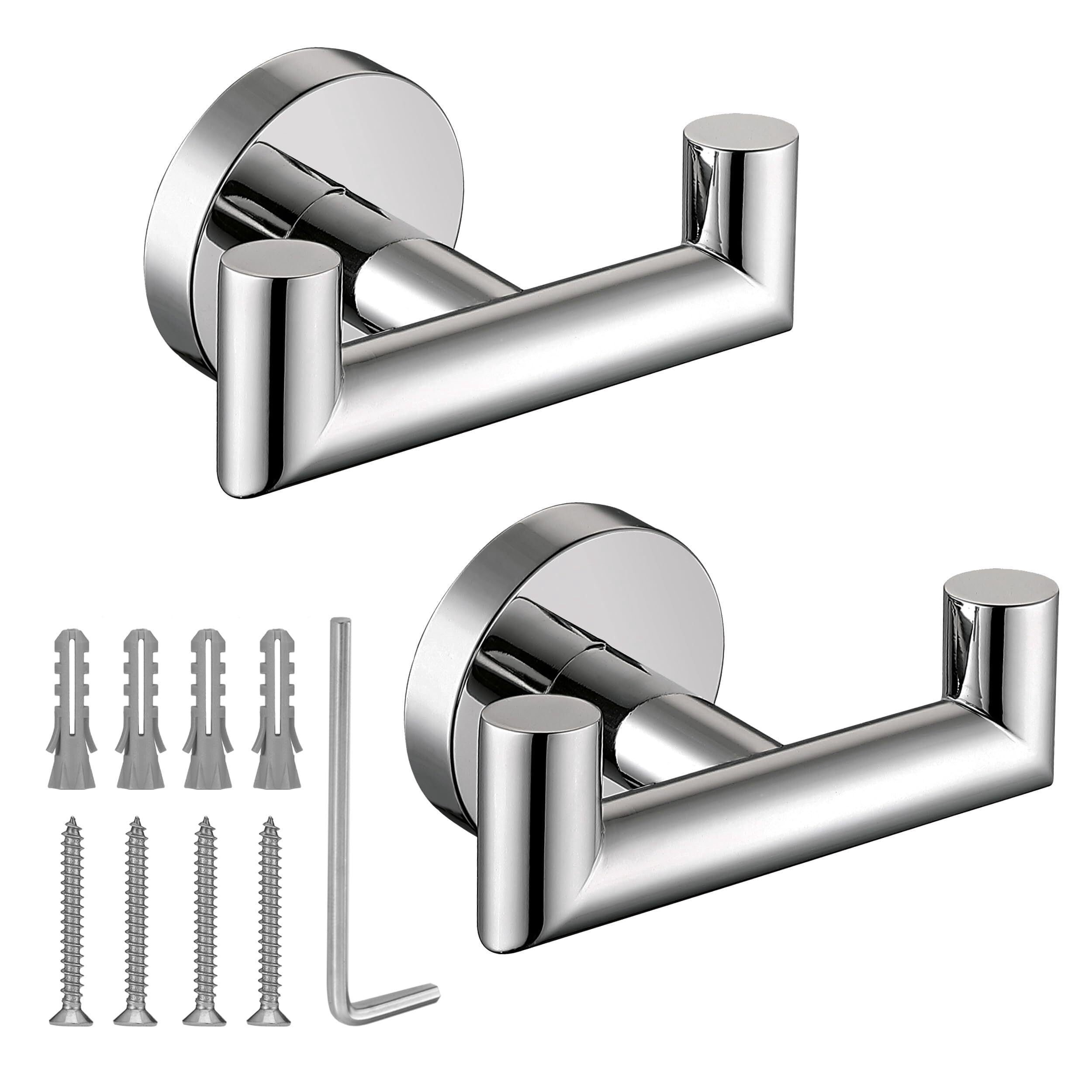 A Towel Hooks For Bathrooms, Brushed Nickel Towel Hook For Kitchen Bathroom, SUS304 Stainless ...