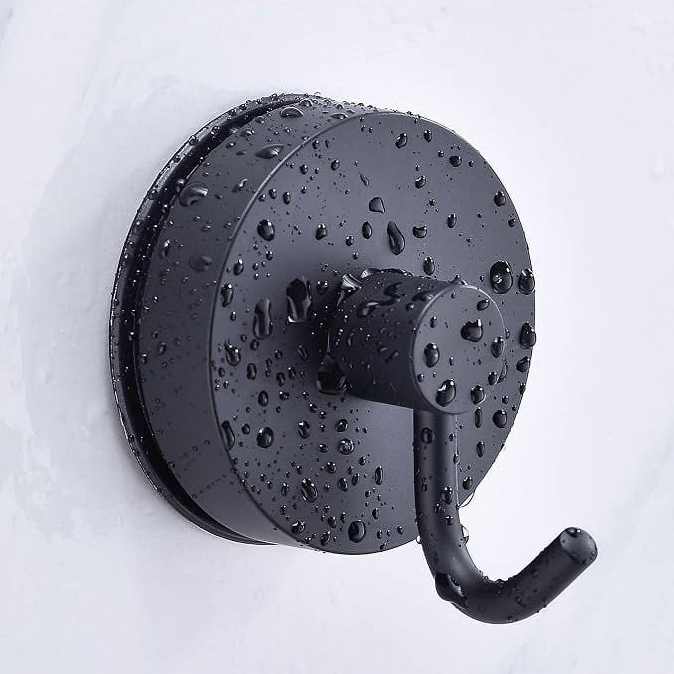 Towel Hooks (Black Matt) for Bathroom Shower Suction Hook for Towel