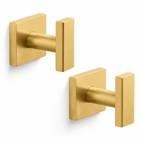 Towel Hooks For Bathroom Brushed Dark Coat 2 Pack