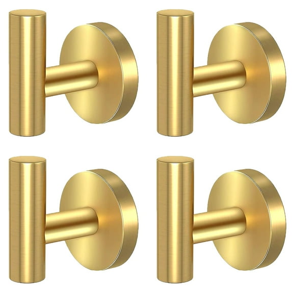 Towel Hooks for Bathroom,2 Pcs Wall Mount Towel Holder, Stainless Steel Heavy Duty Matte Wall Robe Hook