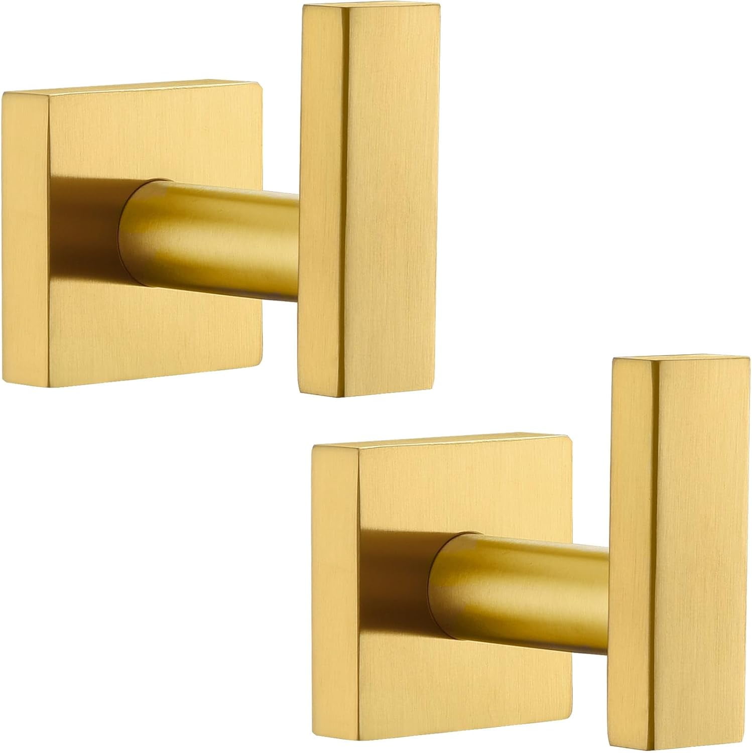 CHIKESI 4-Pack Stainless Steel Towel Hooks - SUS 304, Heavy Duty 20 Lb Capacity, Round Wall Mount (Black)