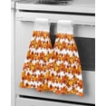 thumbnail image 1 of Towel Kitchen Cloth Cleaning Dry Quick Microfiber Cloth Hanging Bathroom Towels Hand Drawn Hand Pumpkin Thanksgiving, 1 of 7