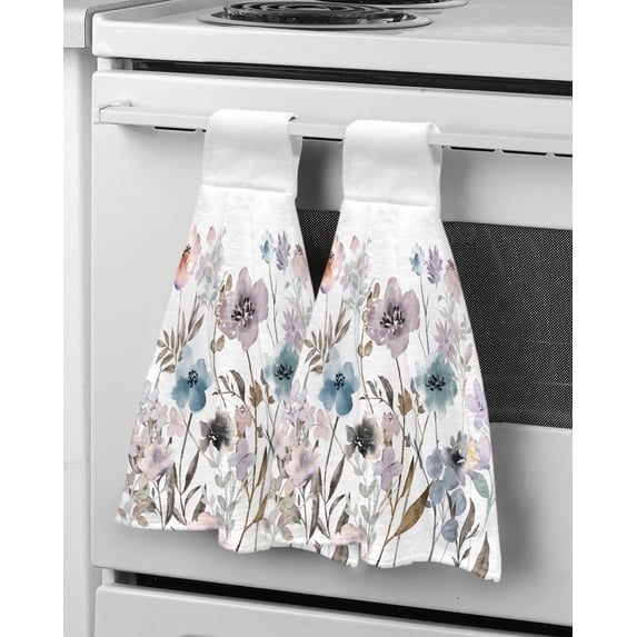 Towel Kitchen Cloth Cleaning Dry Quick Microfiber Cloth Hanging Bathroom Towels Hand Snowman Snowflake Christmas