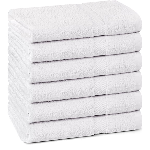 Towel and Linen Mart 100% Cotton 6 Pack Bath Towel Set, Quick Dry, Super Absorbent, Light Weight, Soft, (27 x 54 Pack of 6) Beige, White, Grey, Sky Blue, SAGE Green, Navy