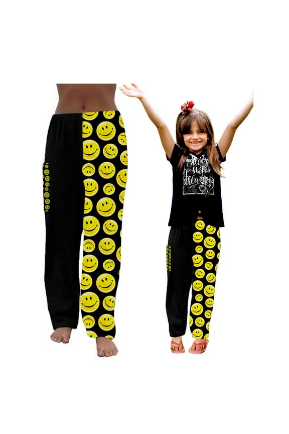 Towel Pants for Swimmers – Cotton Terry Towel Pants – Beach Coverup – Resort Wear – Swim wear - Smiley Face Pattern