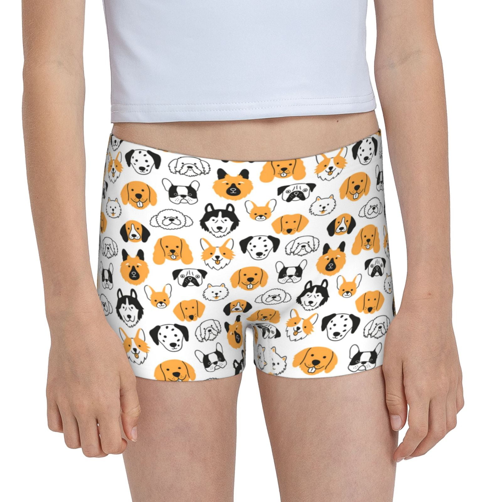 Easygdp Dog Faces Girls Hipster Cotton Underwear Little Girls