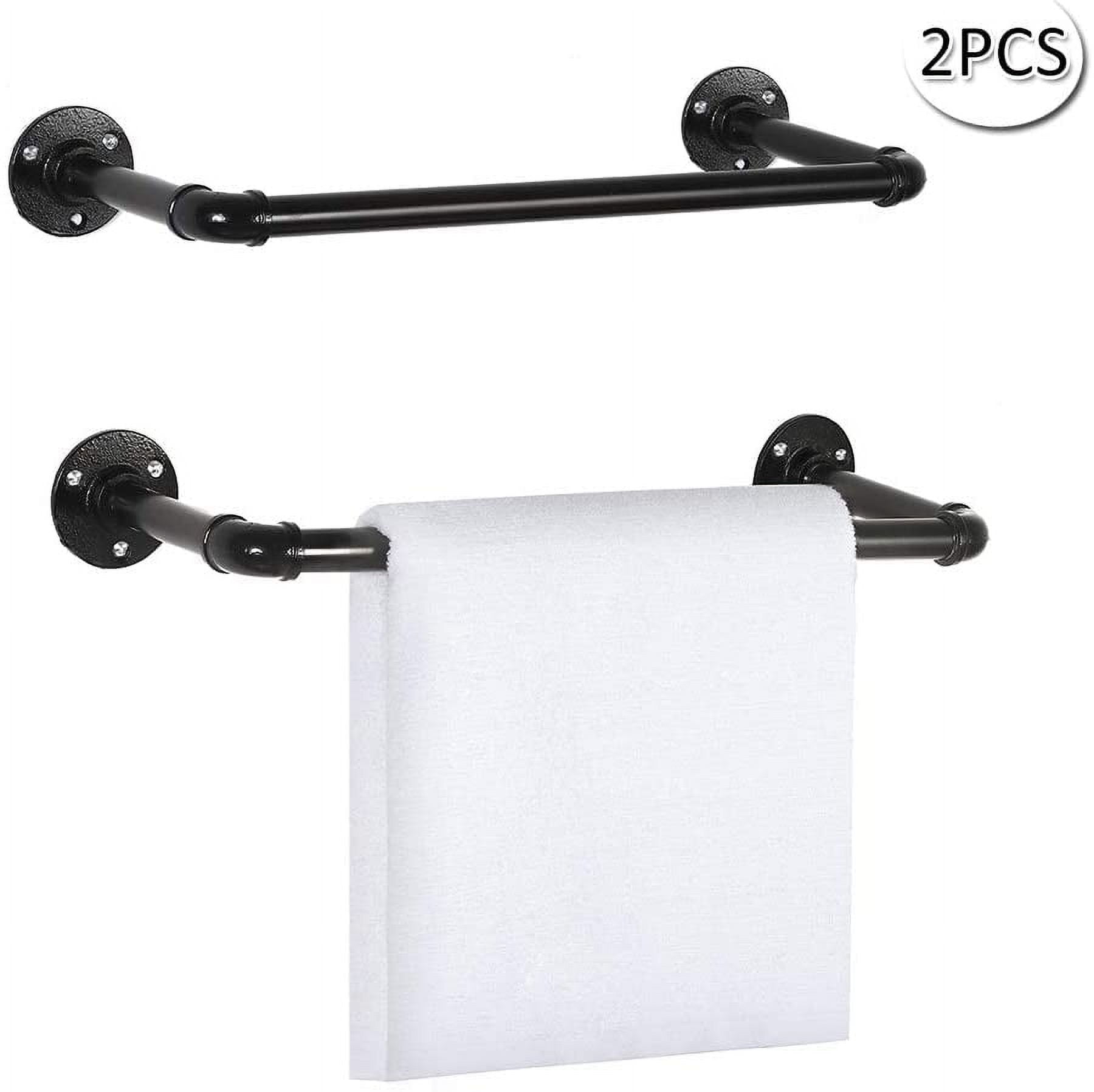 Pipe Decor 1/2 in. Black Steel Pipe 1.2 ft. H Paper Towel Holder Kit