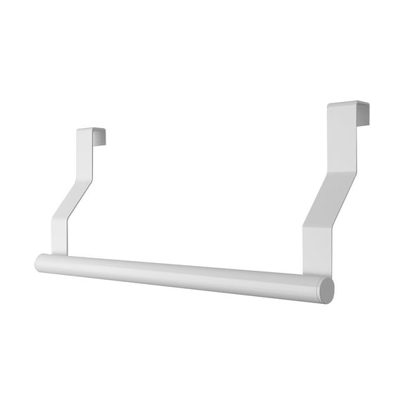 Towel Rack for Cabinet Steel over Door Towel Rack Modern over Cabinet Towel Hanger Towel Bar Holder 9 Inch Storage Organizer for Universal Fit on Kitchen Bathroom over Cabinet Cupboard (White)
