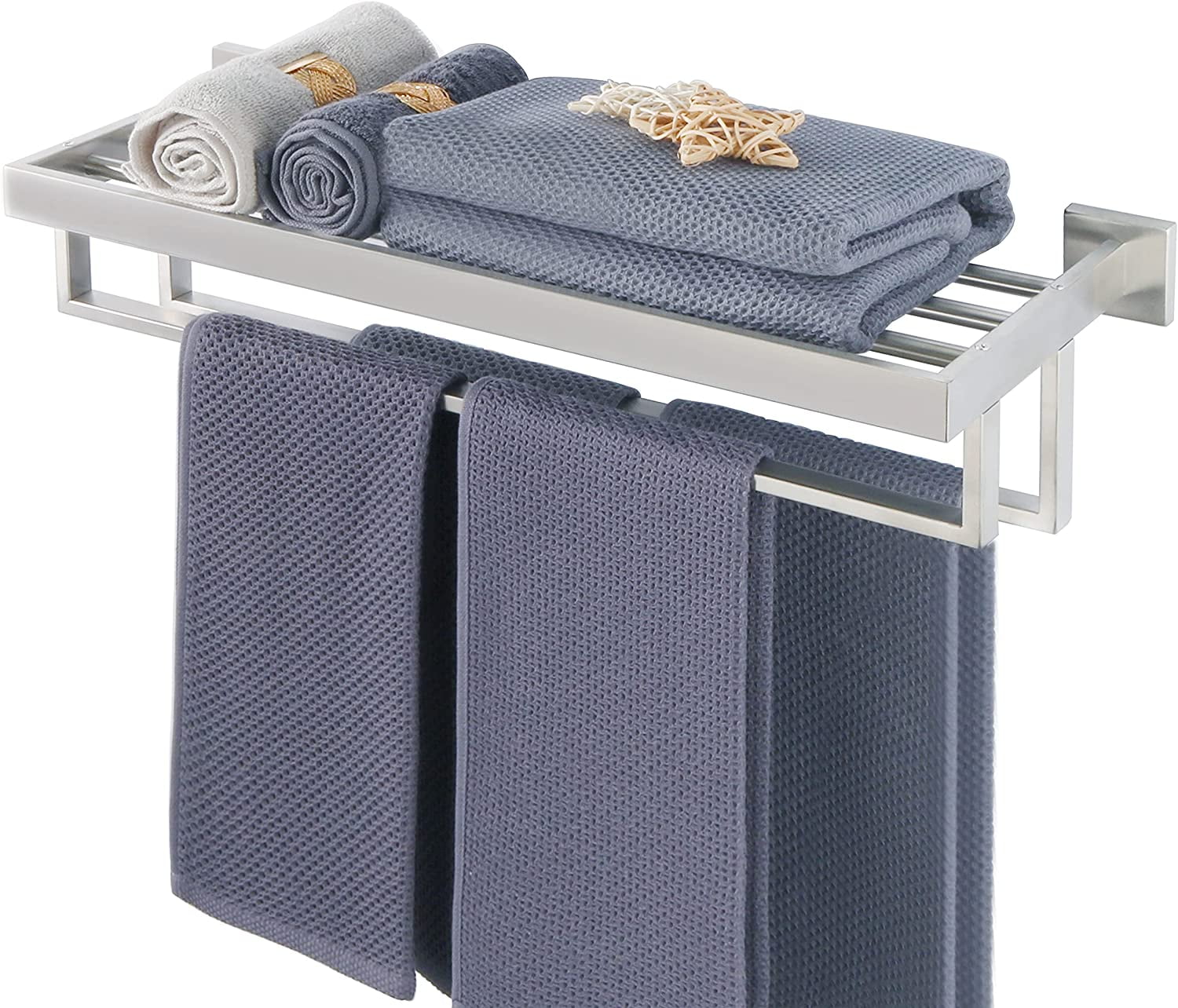 Towel Rack with Double Towel Bar, 24 Inch Towel Racks for Bathroom, Modern Towel Holder for ...