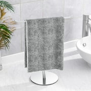 Towel Rack T-Shape Hand Holder for Bathroom,Headband and Lightweight Bathroom Racks,Kitchen Black Holder,Stainless Steel Waterproof Counter Organizer