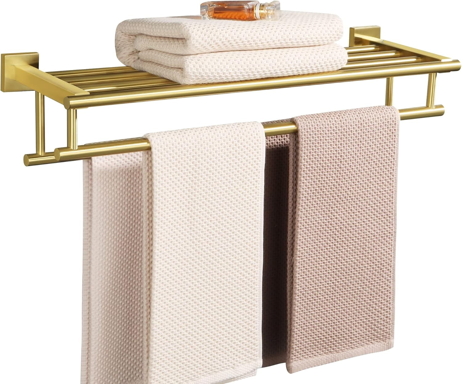 Towel Rack,Towel Hanger with Double Towel Bars,Wall Mount Tower Holder ...