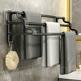 thumbnail image 1 of Towel Rack Wall Mount for Bathroom Space Saving Organization Adhesive Design Perfect for Towels and Bathrobes Easy Install with Durable Hold, 1 of 6