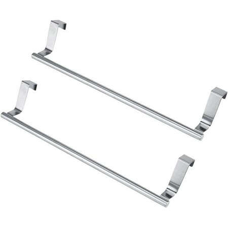 Towel Rack for Cabinet, Strong Steel Kitchen Over Cabinet Towel Bar Holder, 14" Wide - 2 Pack