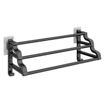 Towel Rack with Adhesive Wall Mount, 3-Tier Ladder Towel Holder for Bathroom, Bath Towel Shelf and Rail Hanger