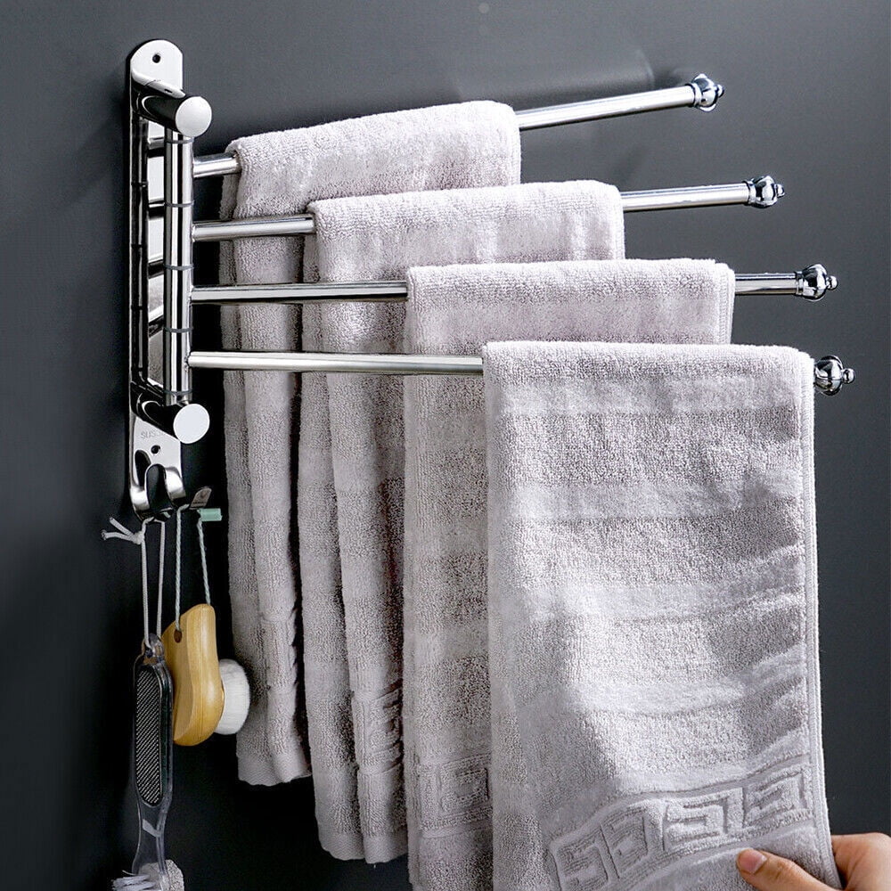 Towel Racks 304 Stainless Steel Bathroom Swing Out Towel Bars Swivel ...