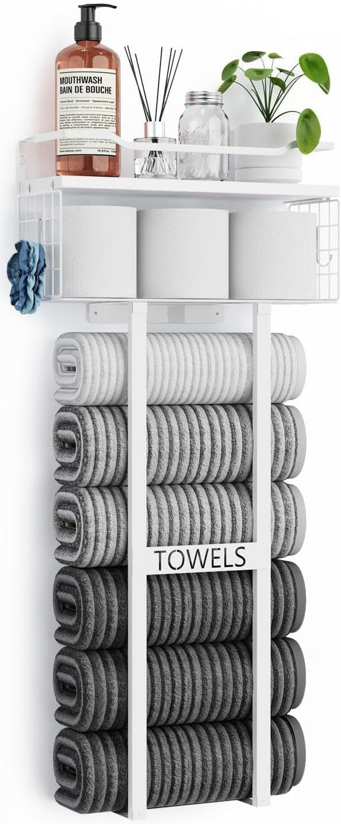Towel Racks for Bathroom 31inch Wall Mounted Towel Rack,Floating Shelf ...