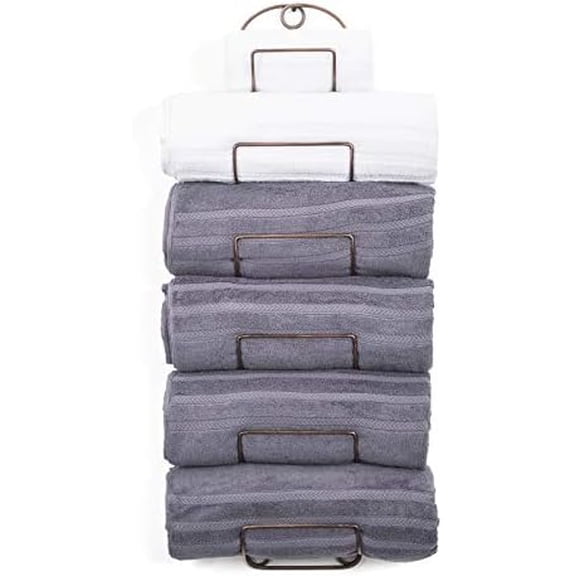 Towel Racks for Bathroom Wall Mounted Metal Wine Rack Towel Shelf Towel Holder for Bath Antique Bronze