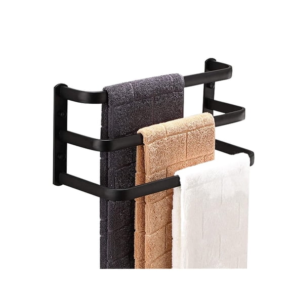 Towel Rail Towel Rack Holder Wall Mounted Bathroom Rail Multi-Function ...