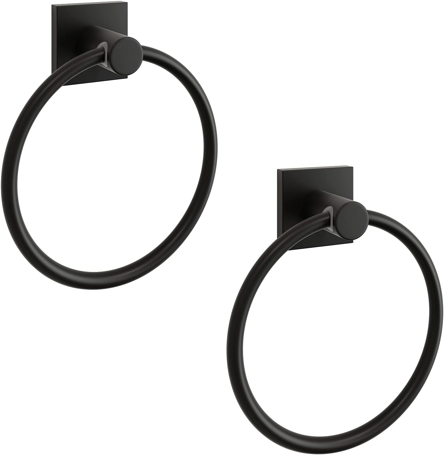 Towel Ring Black Matte Modern Hand Towel Ring 2 Packs for Bathroom Wall Mounted Bathroom Towel Holder Bathroom Towel Rack Walmart