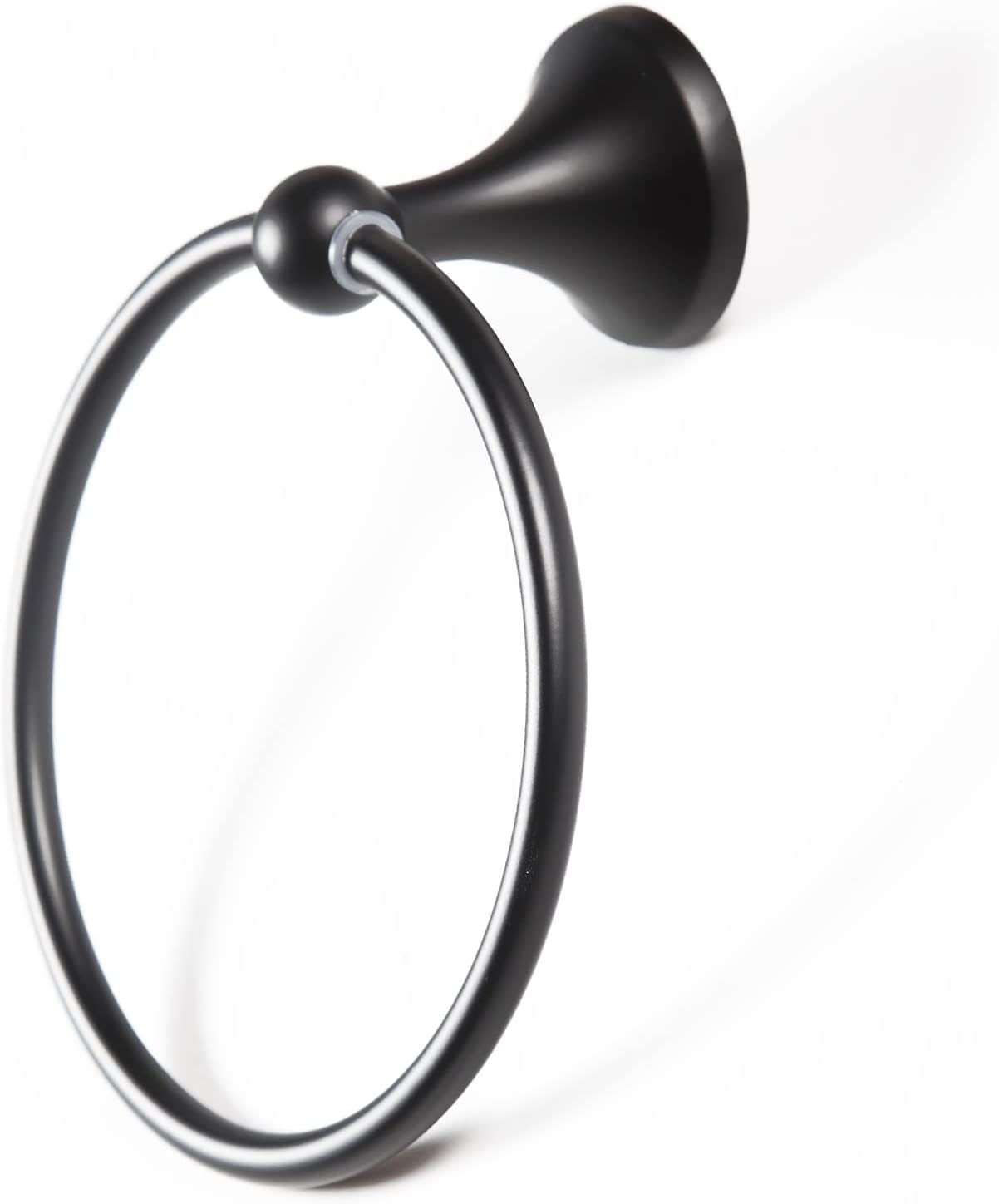 Towel Ring Matte Black for Bathroom Wall Mount Stainless Steel Hand ...