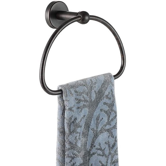 Towel Ring Oil Rubbed Bronze, Stainless Steel Half Ring Towel Holder for Bathroom, 7 Inch ORB Wall Mount, TR160-ORB