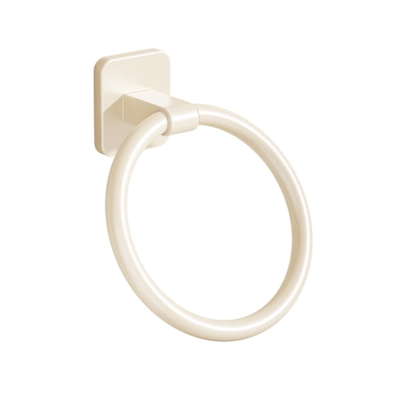 Towel Ring, Plastic Hand Towel Holder for Bathroom, Self Adhesive Hand Towels Rings for Bath, Kitchen, RV, No Drill Hole (White)