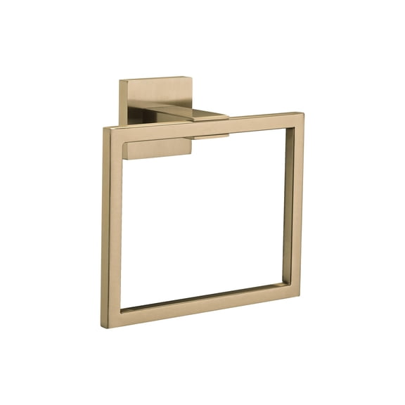 Towel Ring, Square, SUS304 Stainless Steel, Champagne Bronze, for Bathroom/Kitchen