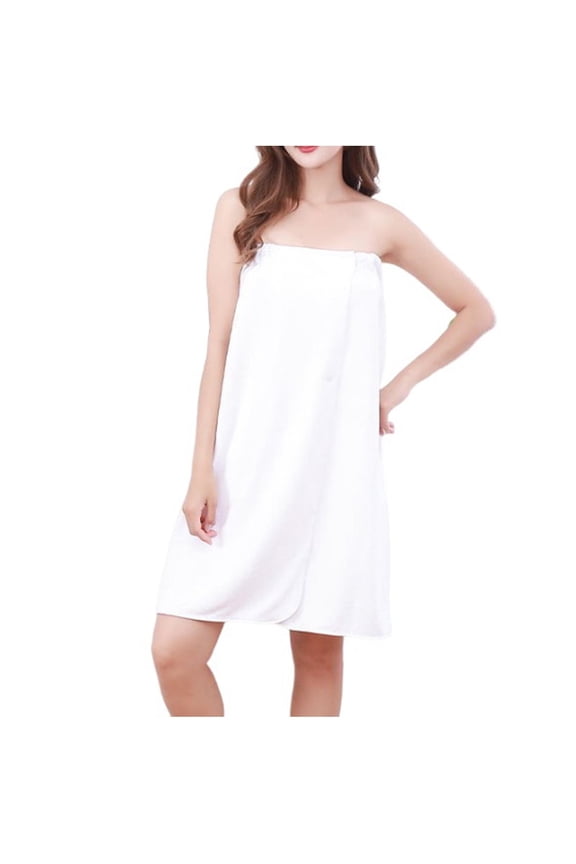 Towel Robe for Women Quick Dry Shower Towel Wraps with Adjustable Closure Soft Cotton Knee Length Bathrobe