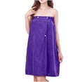 thumbnail image 1 of Towel Robe for Women Quick Dry Shower Towel Wraps with Adjustable Closure Soft Cotton Knee Length Bathrobe, 1 of 3