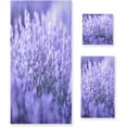 thumbnail image 1 of Towel Set of 3, Periwinkle Blue Lavender 1 Bath Towel, 1 Towel, 1 Small Square Towel, Strong Soft and Compact Absorbent Yoga Gym Hotel Excellent Choice. Washcloth Gift, 1 of 7