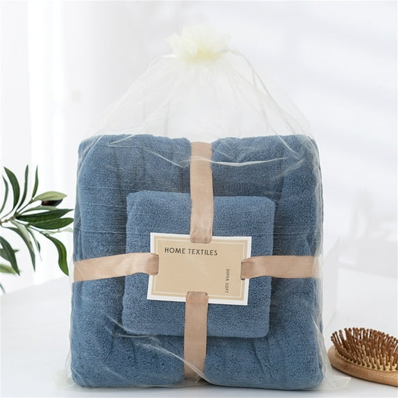 Towel Set On Clearance Cotton 2 In 1 Bath Towel And Face Towel Soft-Bath Towels Set OF