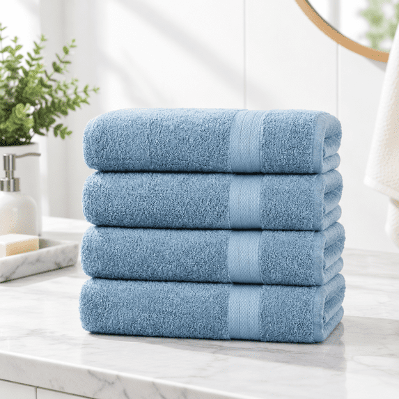 Towel Set Soft Absorbent Quick Dryton 4 Piece - Allure - Walmart.com
