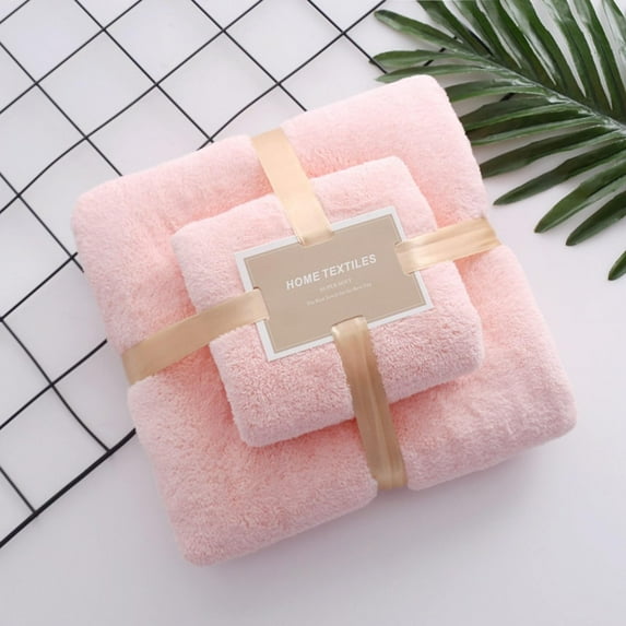 Towel Set (Towel + Bath Towel) Clearance! 2 in 1 Cotton Bath Towel & Face Towel Towel Bath Towel Combination Set Thickened Absorbent Combination Towel(2Pc) Towel