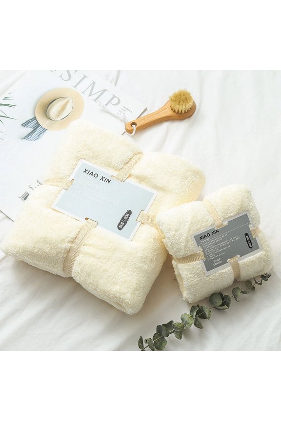 Towel Sets On Clearance Cotton 2 In 1 Bath Towel And Face Towel Soft-Bath Towels Set OF