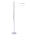 thumbnail image 1 of Towel Stand with 3 Pivoting 12 Inch Arms - Satin Chrome / Twisted, 1 of 10