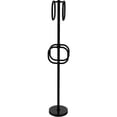 thumbnail image 1 of Towel Stand with 4 Integrated Towel Rings - Matte Black / Twisted, 1 of 2