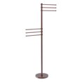 thumbnail image 1 of Towel Stand with 6 Pivoting 12 Inch Arms - Antique Copper / Dotted, 1 of 10