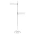 thumbnail image 1 of Towel Stand with 6 Pivoting 12 Inch Arms - Matte White / Twisted, 1 of 10