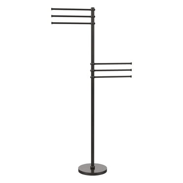 Towel Stand with 6 Pivoting 12 Inch Arms - Oil Rubbed Bronze / Twisted