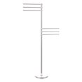 thumbnail image 1 of Towel Stand with 6 Pivoting 12 Inch Arms - Satin Chrome / Twisted, 1 of 10