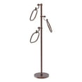 thumbnail image 1 of Towel Stand with 9 Inch Oval Towel Rings - Antique Copper / Twisted, 1 of 11