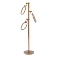thumbnail image 1 of Towel Stand with 9 Inch Oval Towel Rings - Brushed Bronze / Dotted, 1 of 11