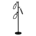 thumbnail image 1 of Towel Stand with 9 Inch Oval Towel Rings - Matte Black / Twisted, 1 of 11