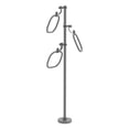 thumbnail image 1 of Towel Stand with 9 Inch Oval Towel Rings - Matte Gray / Dotted, 1 of 11
