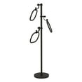 thumbnail image 1 of Towel Stand with 9 Inch Oval Towel Rings - Oil Rubbed Bronze / Grooved, 1 of 11