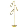 thumbnail image 1 of Towel Stand with 9 Inch Oval Towel Rings - Polished Brass / Twisted, 1 of 11