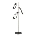 thumbnail image 1 of Towel Stand with 9 Inch Oval Towel Rings - Venetian Bronze / Dotted, 1 of 11