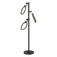 thumbnail image 1 of Towel Stand with 9 Inch Oval Towel Rings - Venetian Bronze / Twisted, 1 of 11