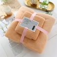 thumbnail image 1 of Towel Two In One Soft And High Density Set Coral Absorben Fleece And Towel Bath Home Textiles Polyester Bath Towel,Coffee,Coral Fleece, 1 of 8