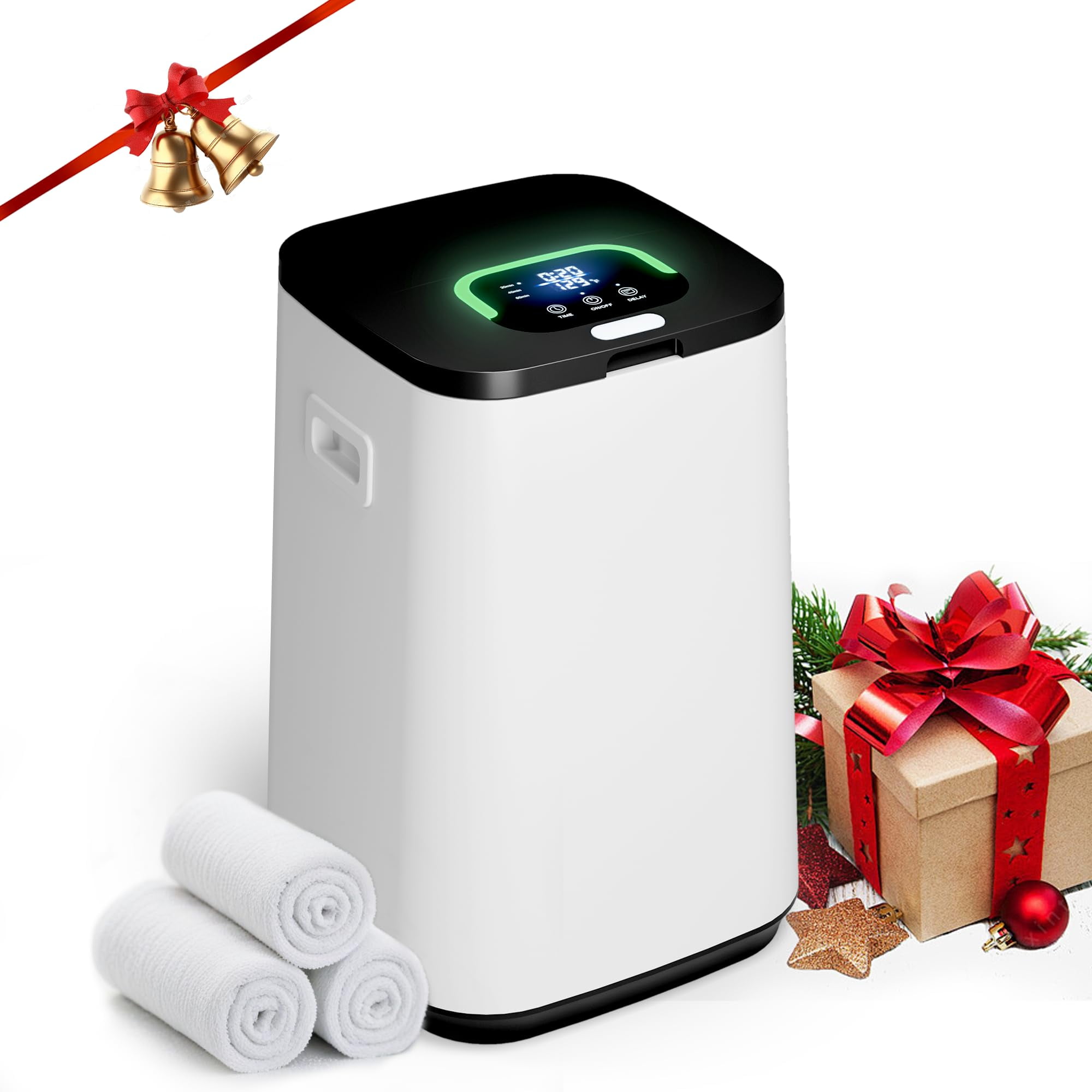 Towel Warmer 20L, Towel Warmer Bucket with 24h Delay Timer, 20/40/60 Min Auto Shut Off, Child Lock, LED Screen & U-shaped Light, Large Towel Warmer for Bathroom, Spa, Bathrobe, Blanket & Pajama